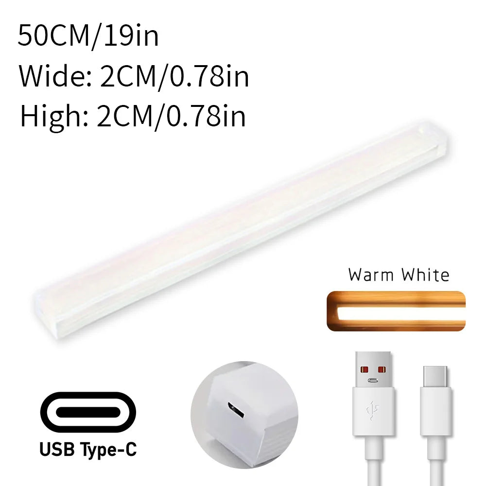 LED Motion Sensor Light Night Light USB under Cabinet Light for Kitchen Cabinet Bedroom Wardrobe Sensor Indoor Lighting