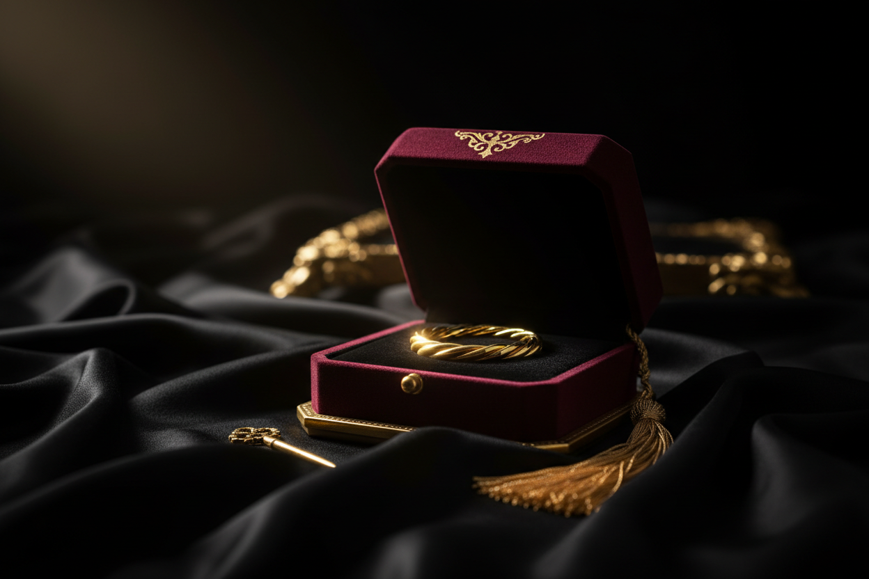 quiero algo que produsca intriga sobre el lujo y haga q las personas entren a la tienda 